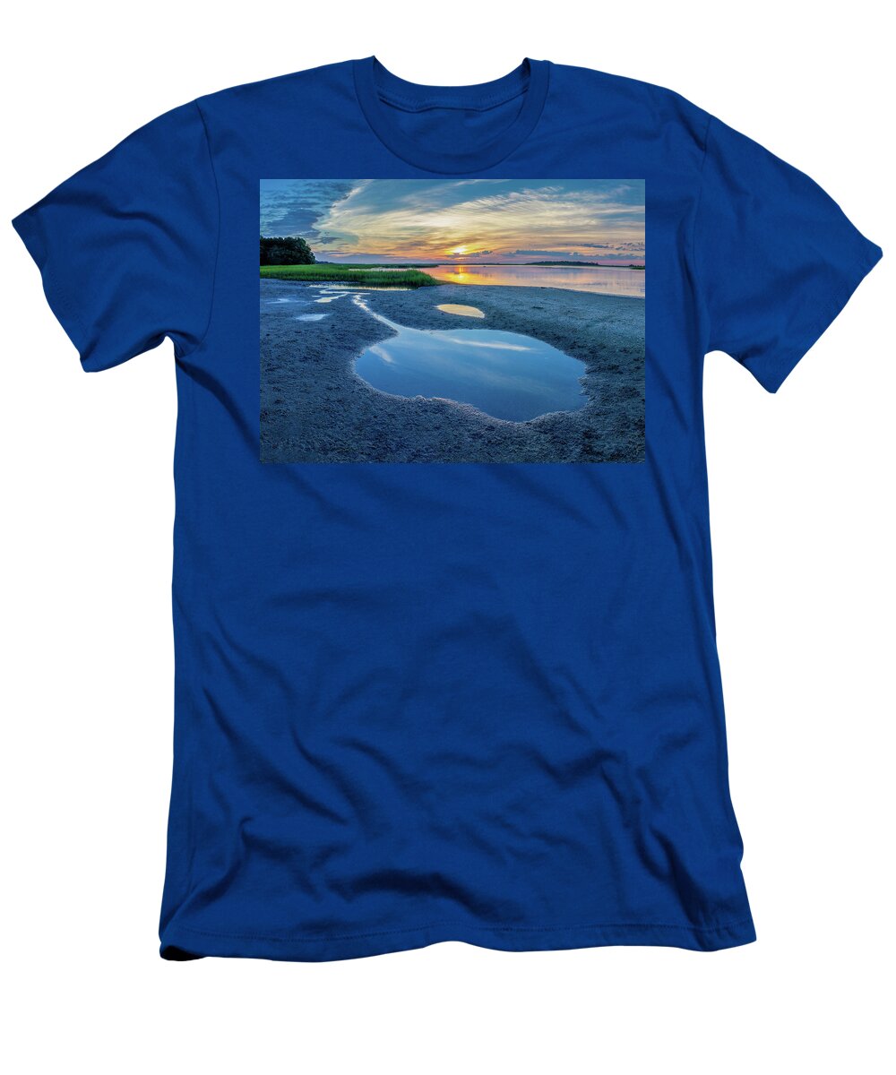 Tide Pool T-Shirt featuring the photograph Tide Pool at Murrel's Inlet by Lon Dittrick