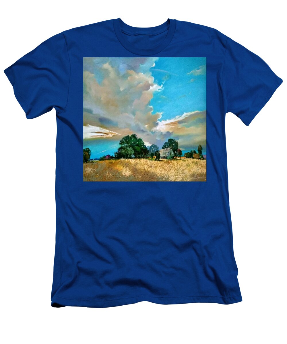 Ignatenko T-Shirt featuring the painting Under the sky by Sergey Ignatenko