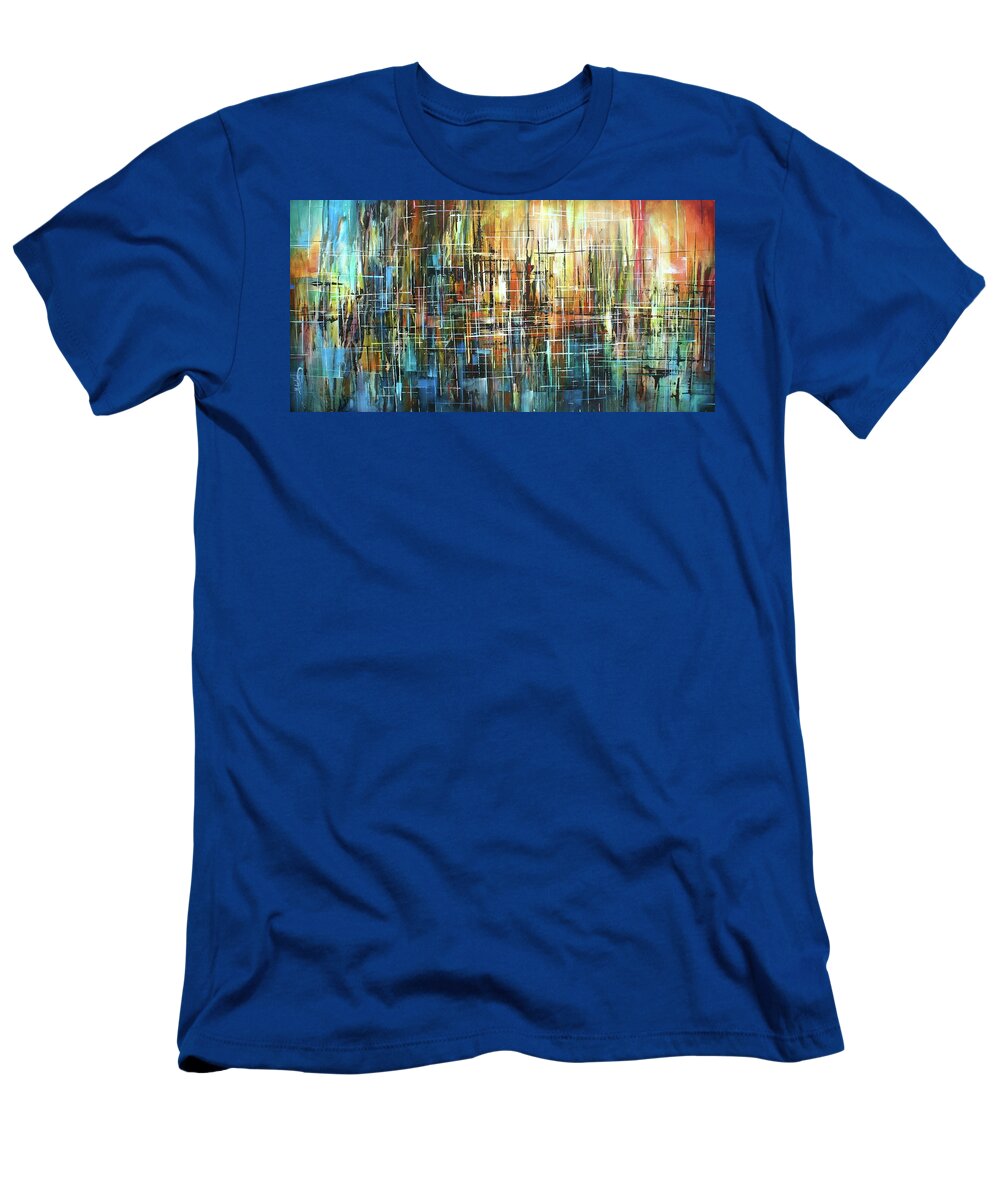  T-Shirt featuring the painting Veil of deceit by Michael Lang