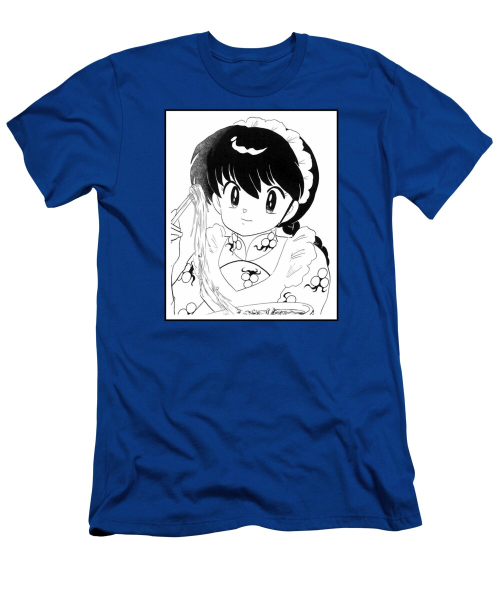 Anime T-Shirt featuring the drawing Vintage Ranma Girl Ranma 12 Summer Edition 2021 Idol Gift Fot You by Lotus Leafal