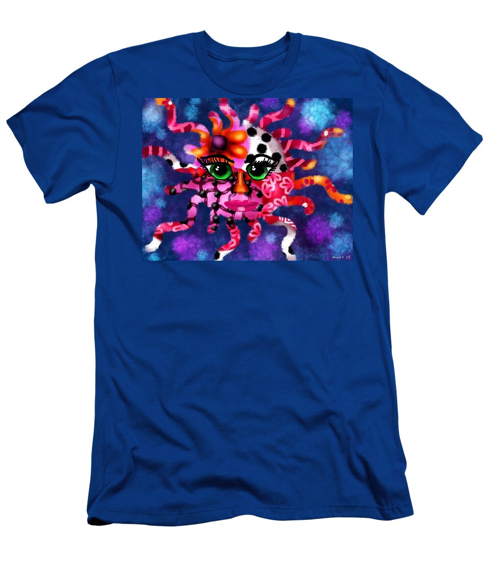 Sun T-Shirt featuring the digital art Whimsical Sun by Monica Resinger