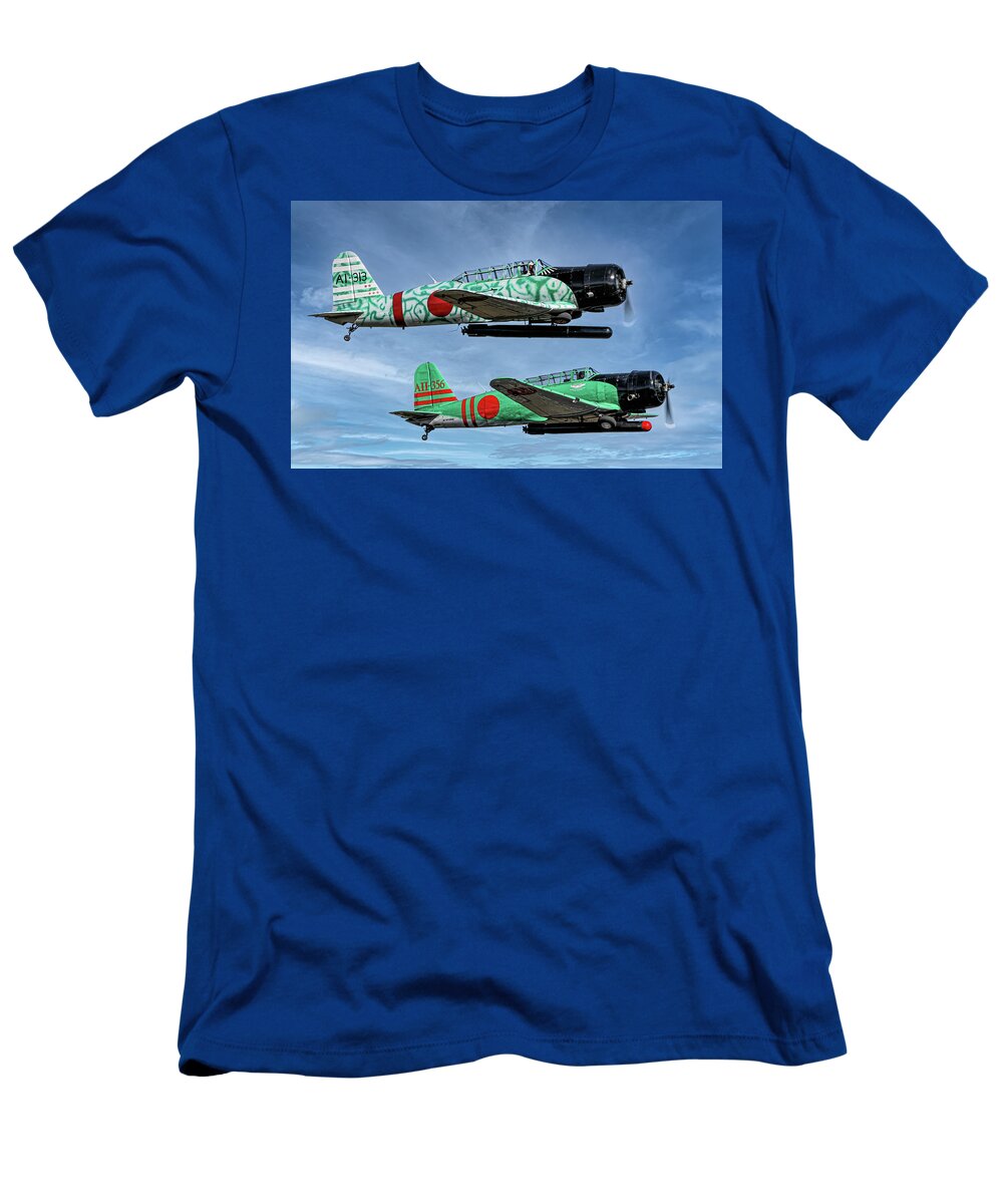 7d Mark Ii T-Shirt featuring the photograph WWII Warplanes by Mark Chandler