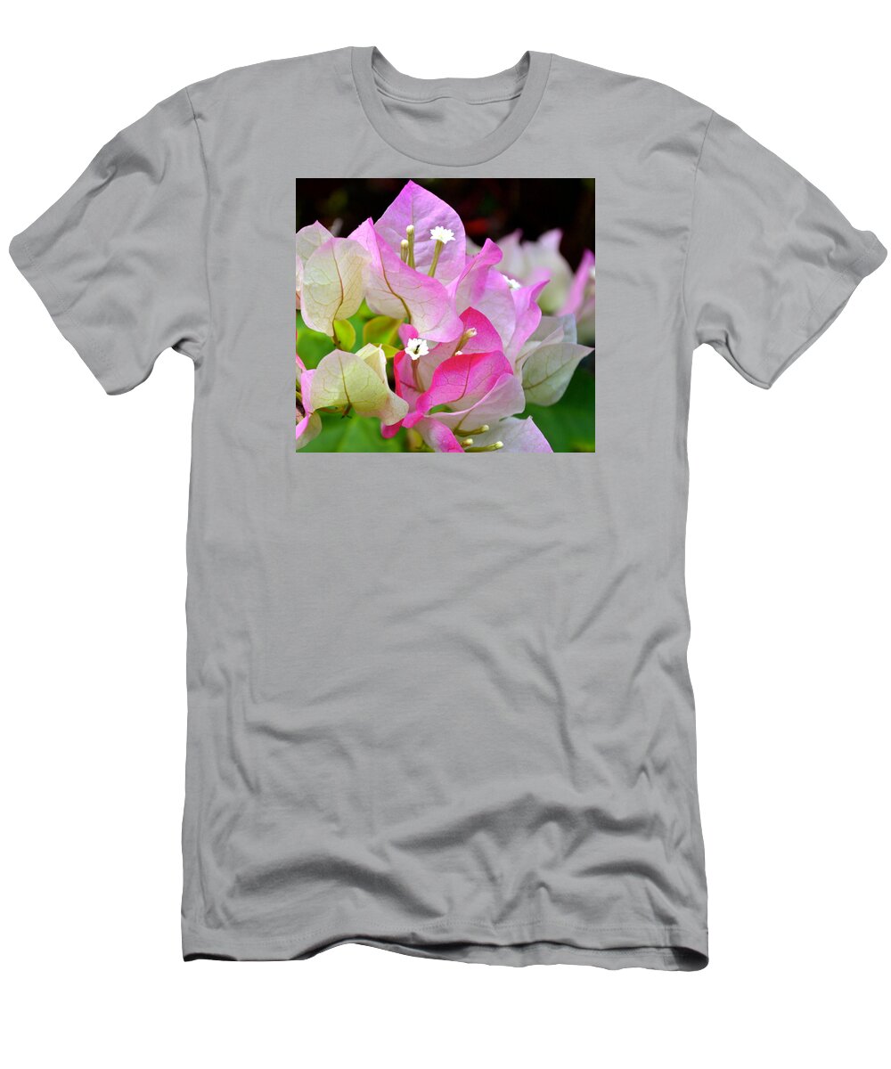 Hawaii T-Shirt featuring the photograph Pink Bougainvillea ...with a friend by Lehua Pekelo-Stearns