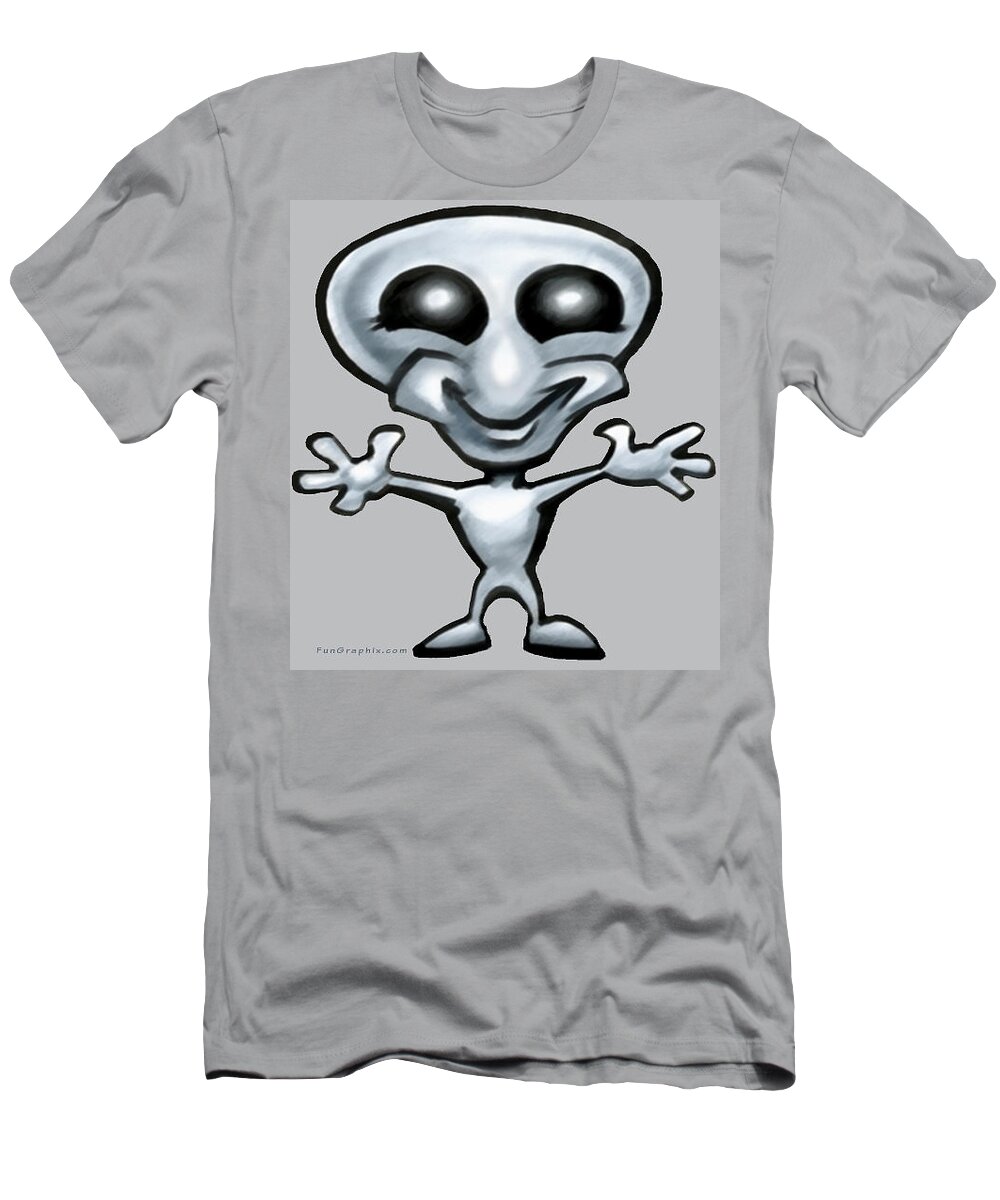 Alien T-Shirt featuring the digital art Alien by Kevin Middleton