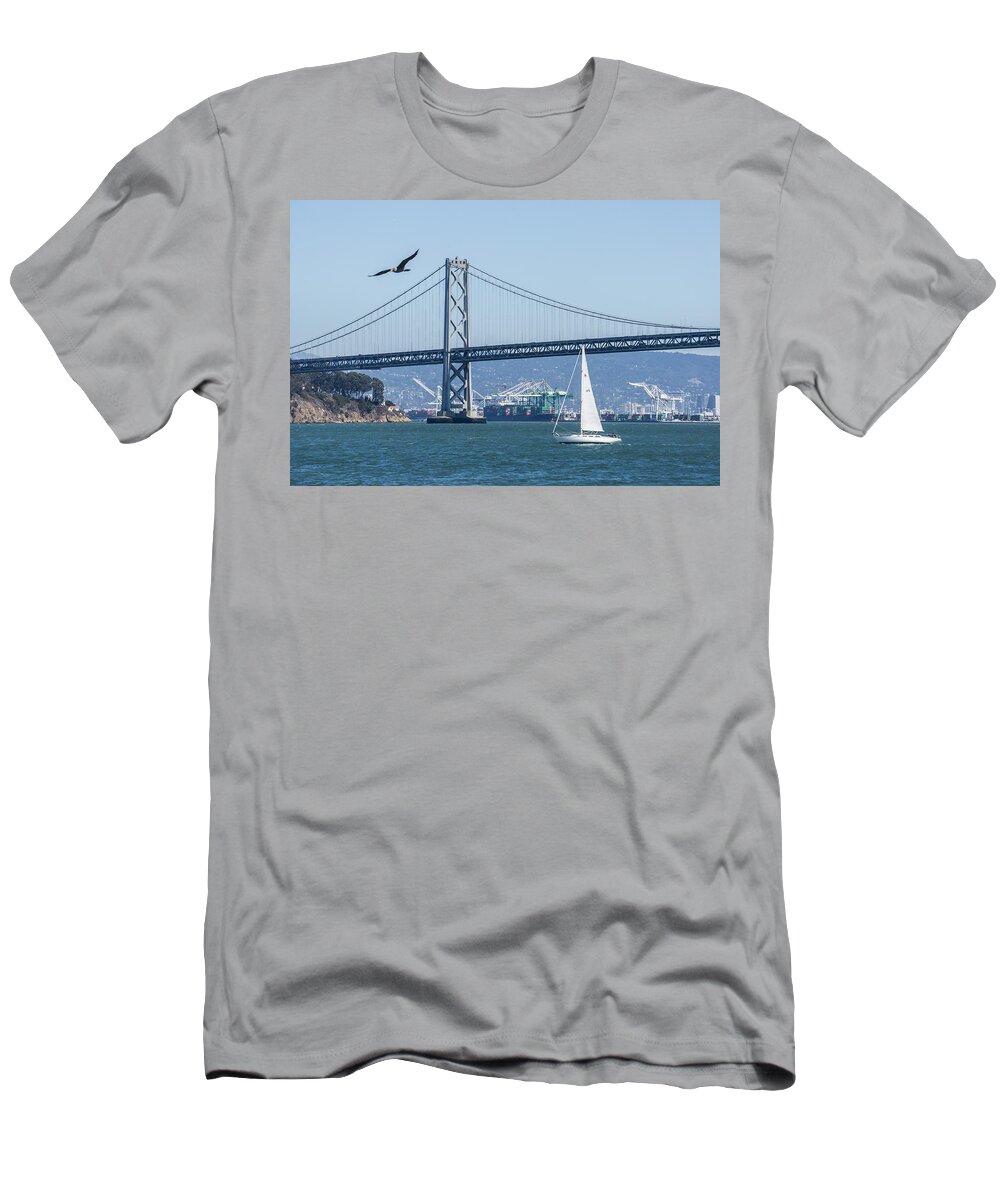 San Francisco T-Shirt featuring the photograph Bay Bridge #1 by Weir Here And There