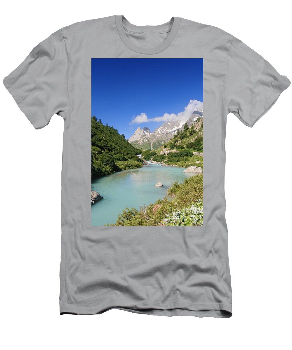 Alpine T-Shirt featuring the photograph Dora stream. Veny Valley #1 by Antonio Scarpi