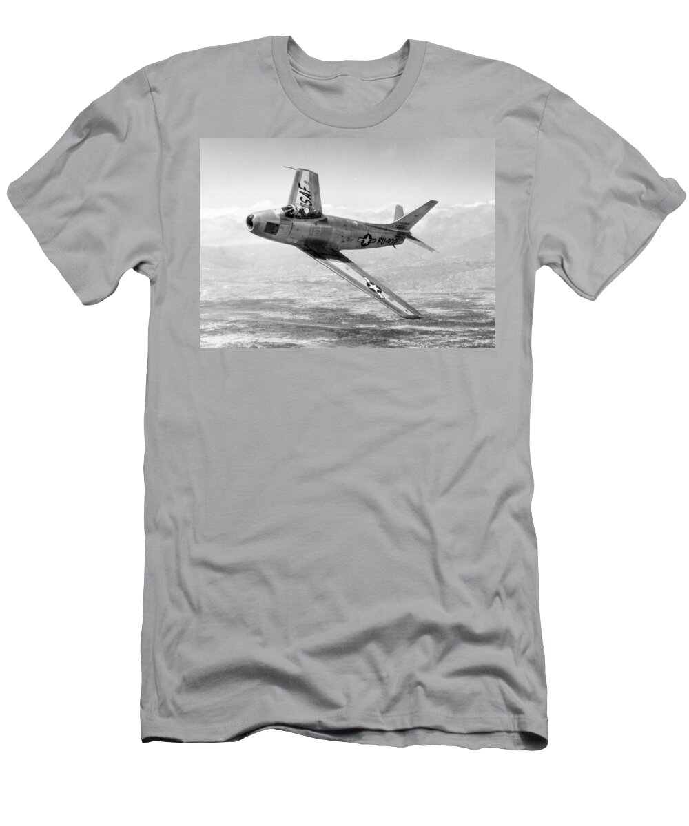 Science T-Shirt featuring the photograph F-86 Sabre, First Swept-wing Fighter by Science Source