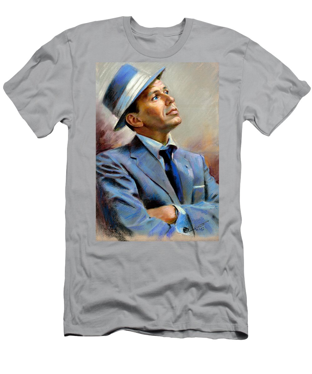 Francis Frank Sinatra T-Shirt featuring the pastel Frank Sinatra by Ylli Haruni