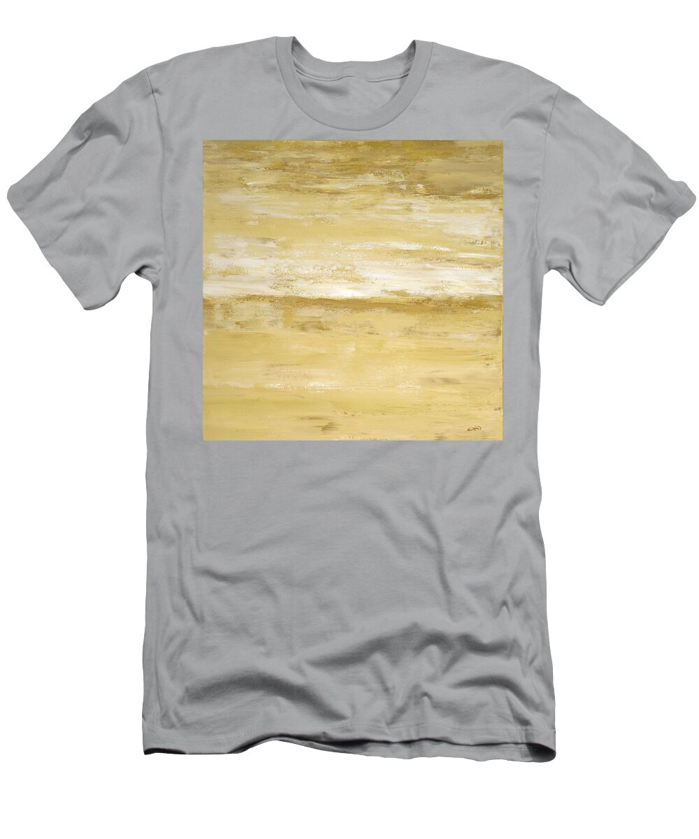 Abstract T-Shirt featuring the painting Golden Glow #1 by Tamara Nelson