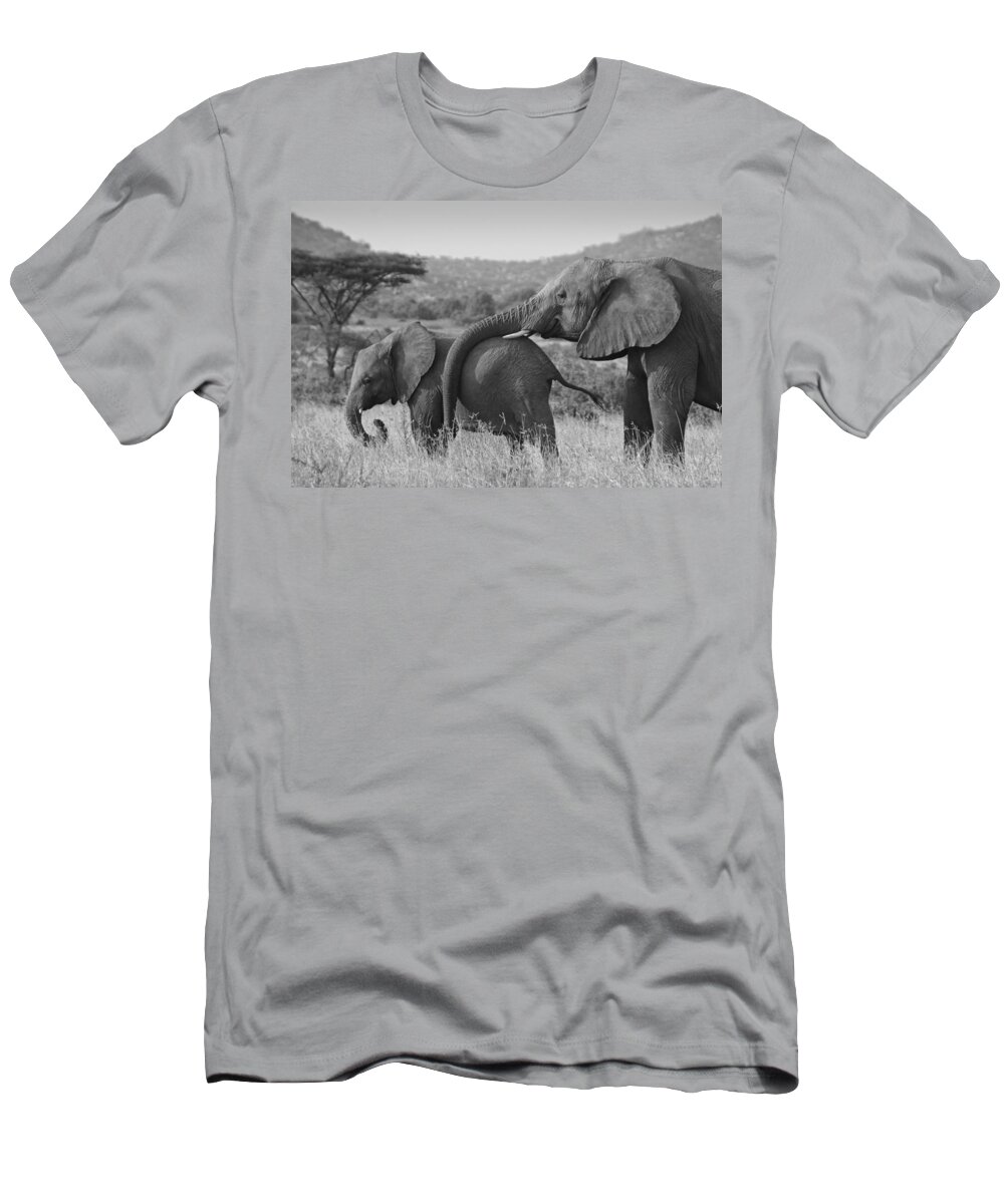 Africa T-Shirt featuring the photograph Maternal Love #2 by Michele Burgess