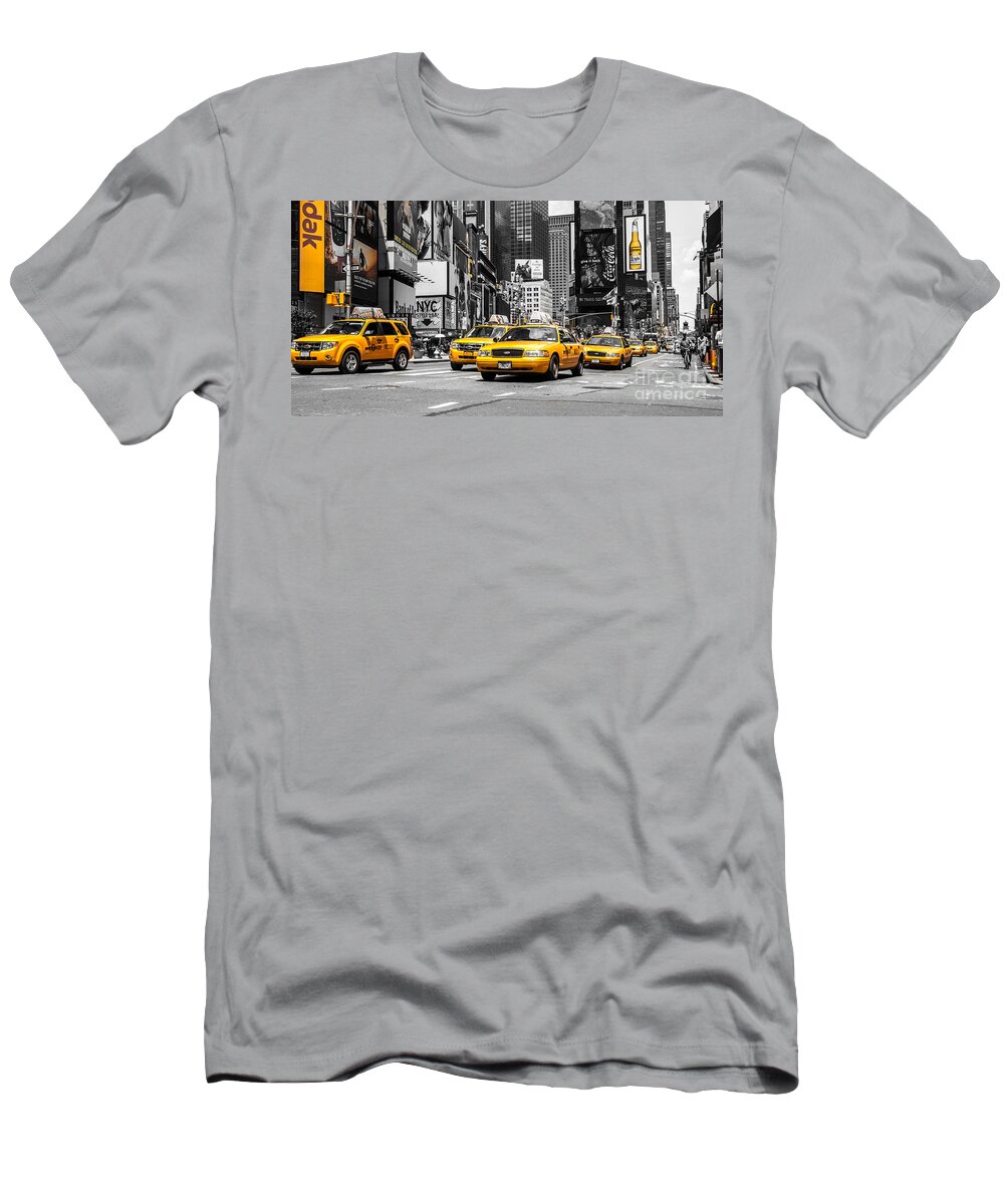 Nyc T-Shirt featuring the photograph NYC Yellow Cabs - ck by Hannes Cmarits