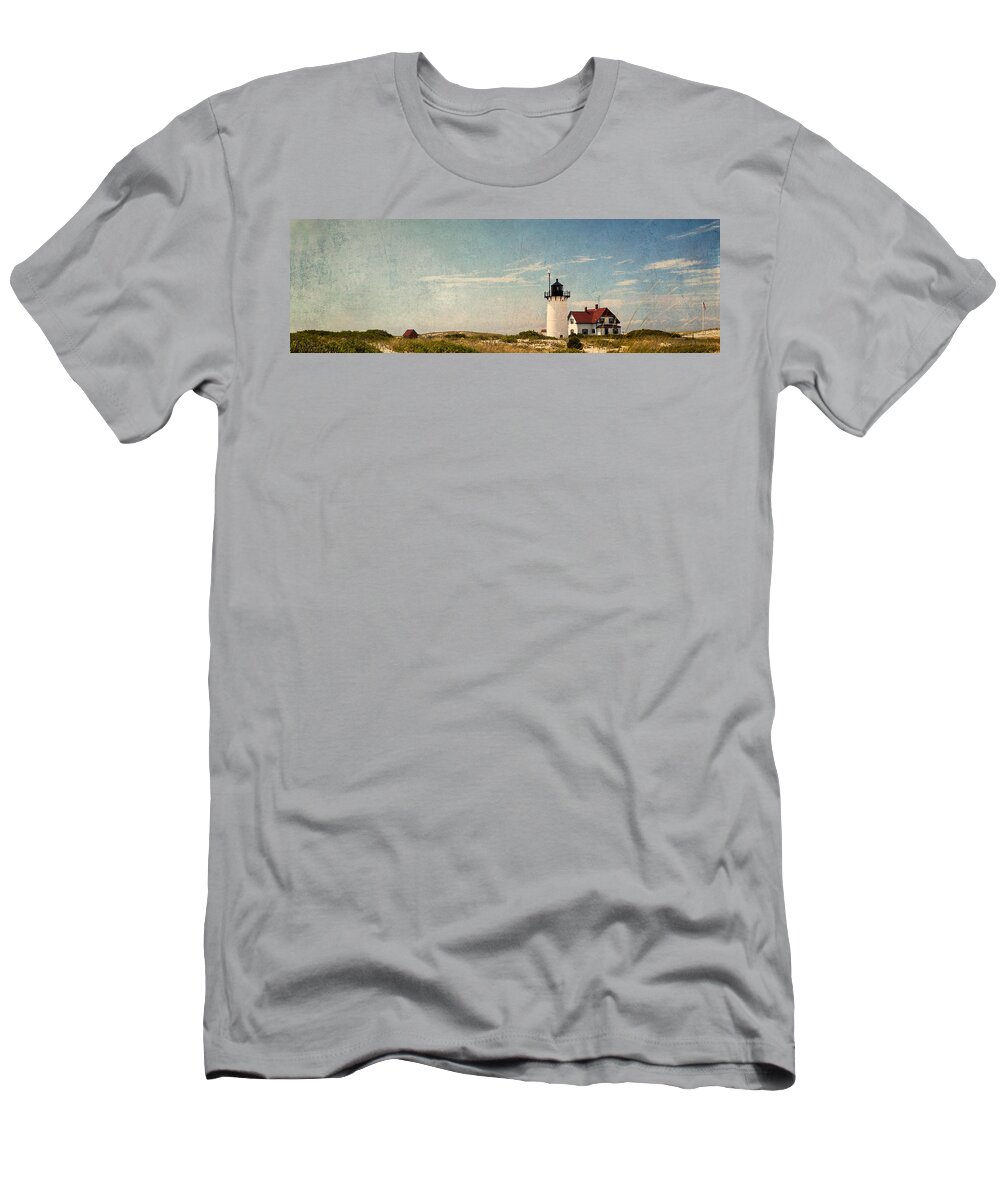 Race Point Light T-Shirt featuring the photograph Race Point Light #1 by Bill Wakeley