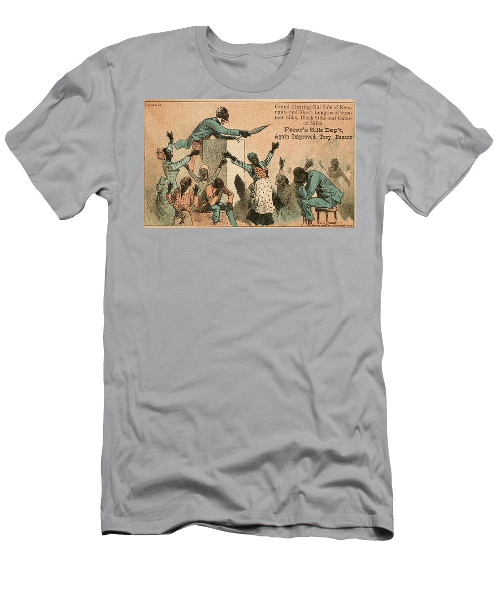 1882 T-Shirt featuring the painting Revival Meeting, 1882 #1 by Granger