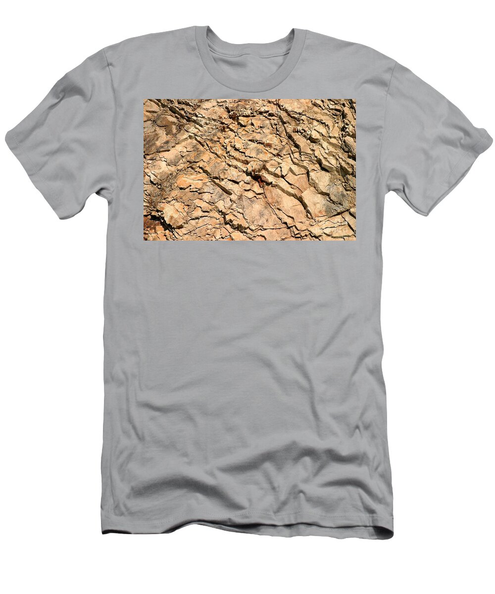 Abstract T-Shirt featuring the photograph Rock Wall #1 by Henrik Lehnerer