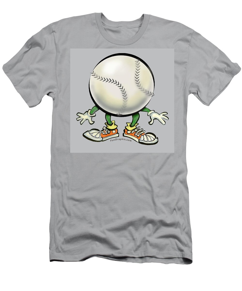 Softball T-Shirt featuring the digital art Softball #1 by Kevin Middleton