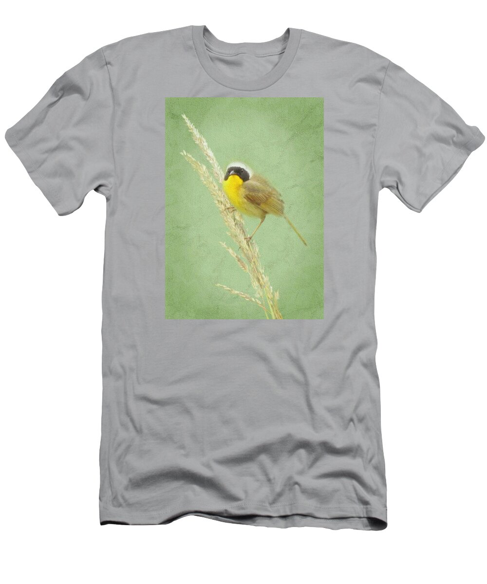 Common Yellowthroat T-Shirt featuring the digital art Spring In The Marsh #1 by I'ina Van Lawick