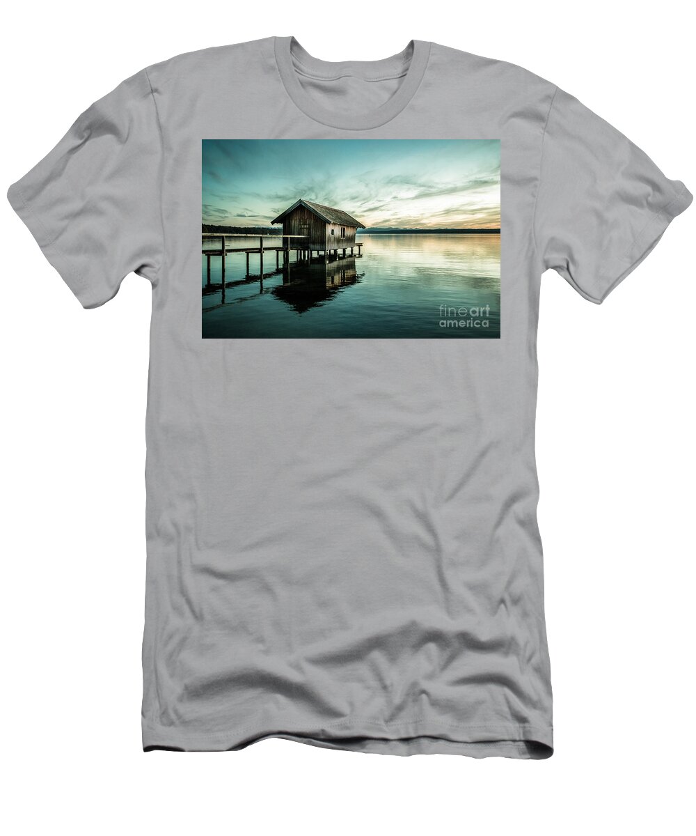 Ammersee T-Shirt featuring the photograph The Waterhouse by Hannes Cmarits