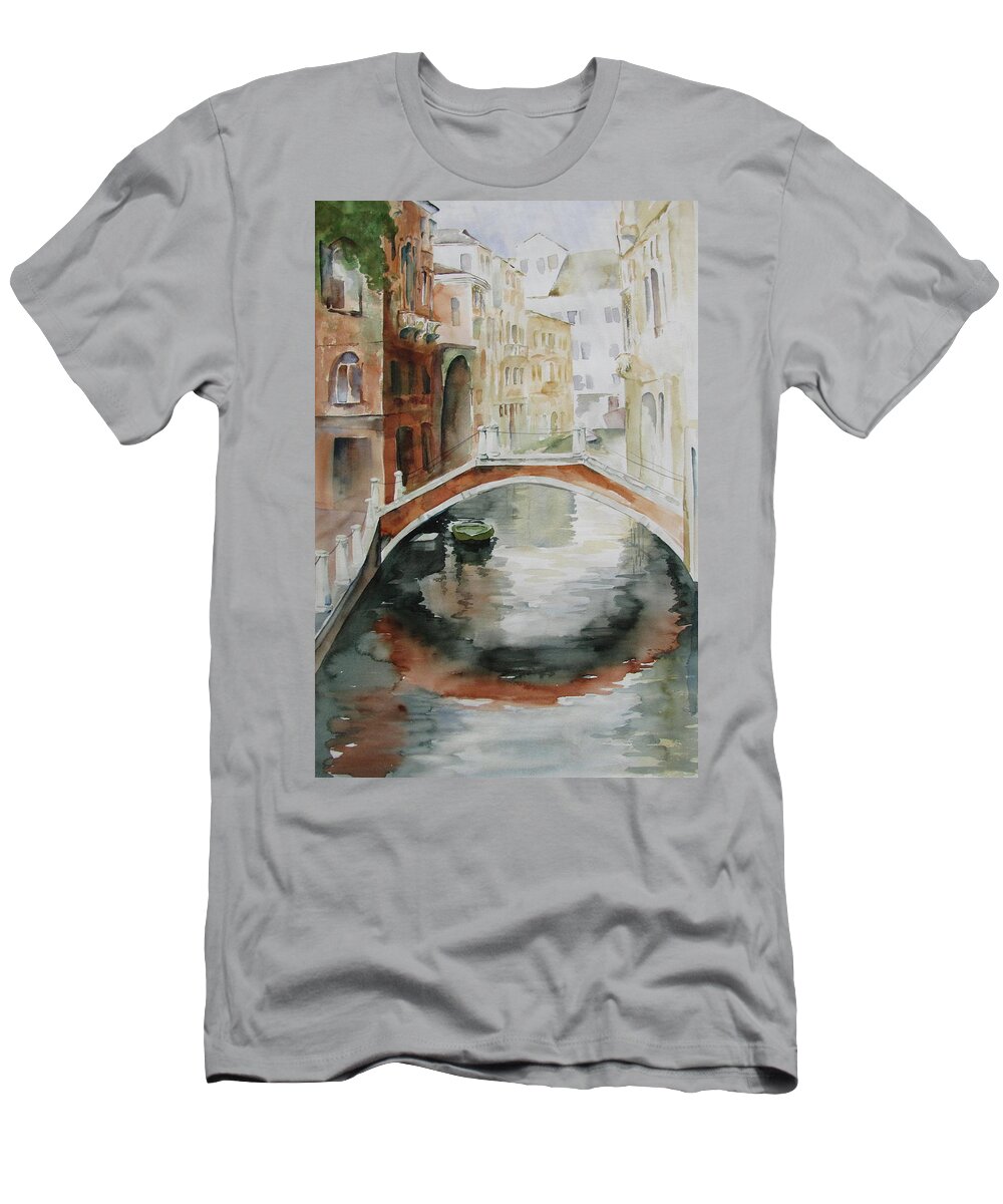 Venice T-Shirt featuring the painting Venice Reflections #2 by Amanda Amend