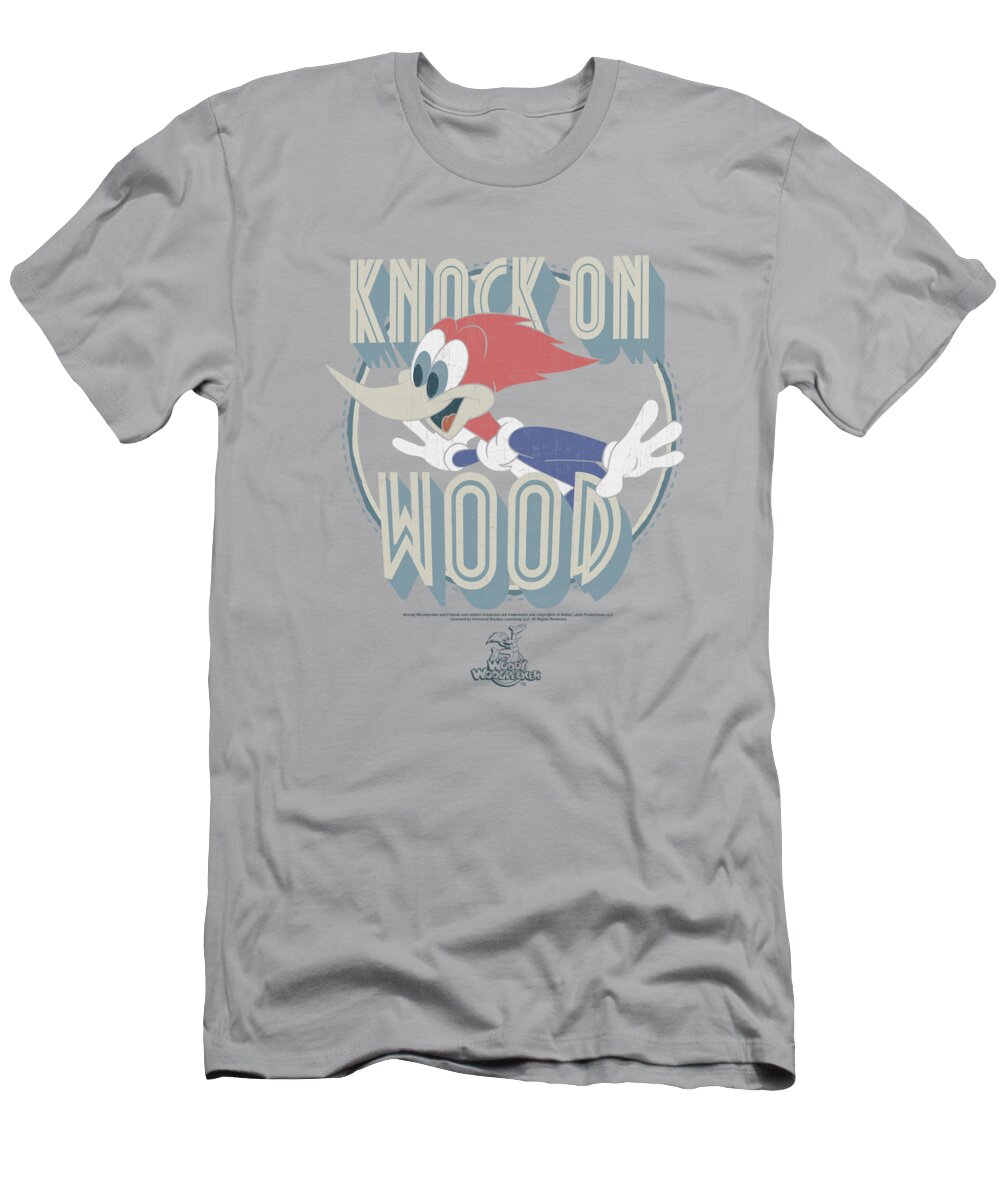 Woody The Woodpecker T-Shirt featuring the digital art Woody Woodpecker - Knock On Wood by Brand A