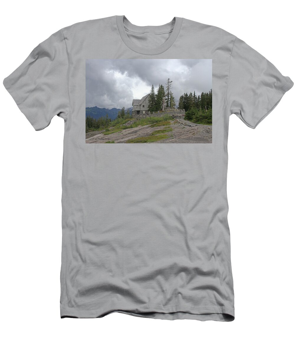 1933 Ccc Forest Ranger Station At Mt Baker Washington T-Shirt featuring the photograph 1933 CCC Forest Ranger Station At Mt Baker Washington by Tom Janca