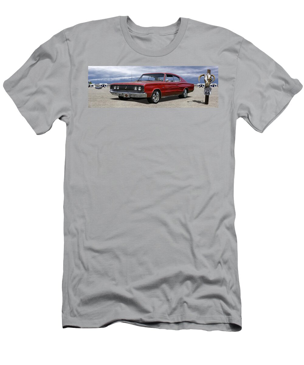 1966 Dodge Charger T-Shirt featuring the photograph 1966 Dodge Charger by Mike McGlothlen