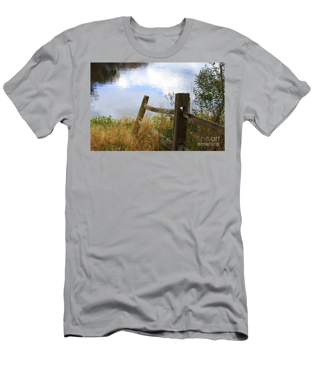 Water T-Shirt featuring the photograph Cloud Reflections #1 by Deborah Benoit