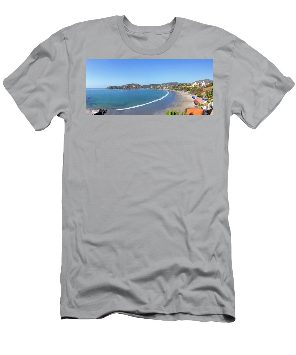 Photography T-Shirt featuring the photograph Elevated View Of The Playa La Madera #2 by Panoramic Images