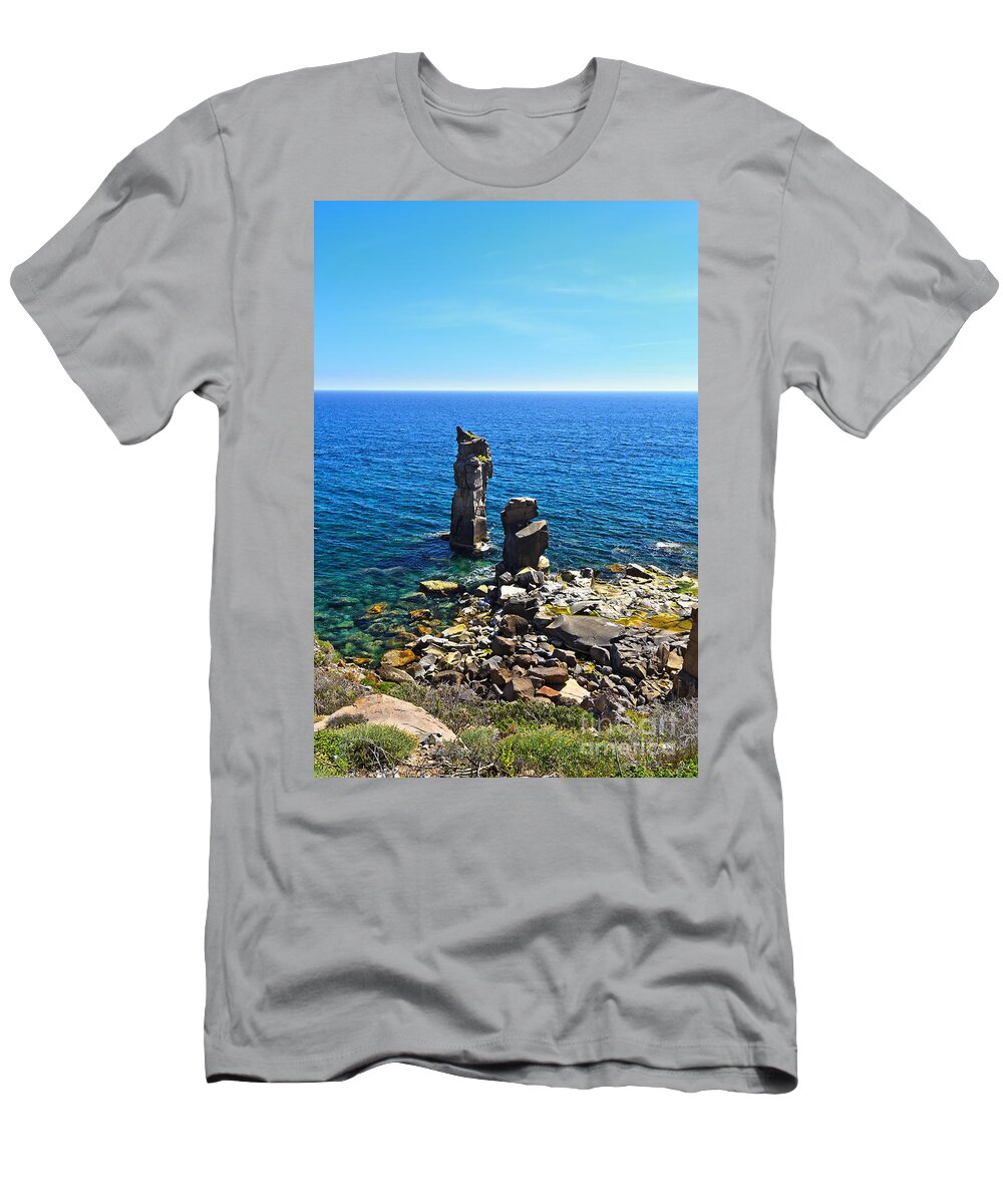 Colonne T-Shirt featuring the photograph Le Colonne - San Pietro island #2 by Antonio Scarpi