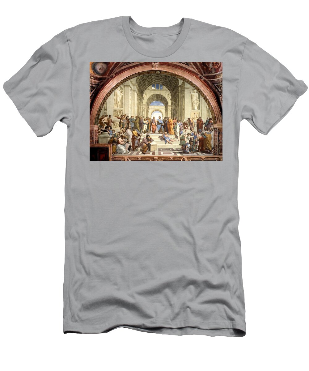Raphael T-Shirt featuring the painting School of Athens by Raphael
