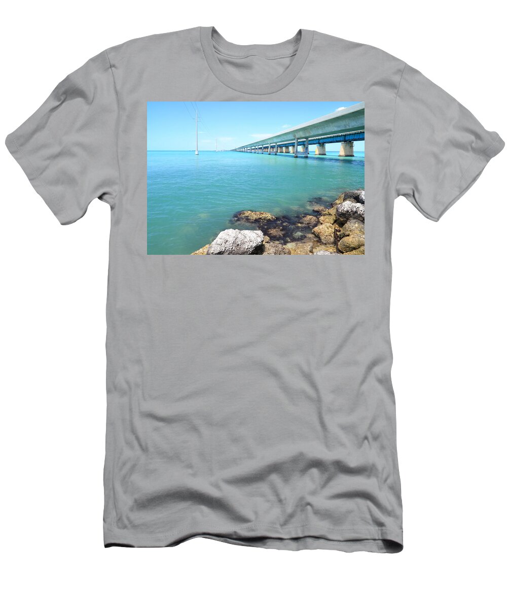 Florida T-Shirt featuring the photograph Seven Mile Bridge-1 by Rudy Umans