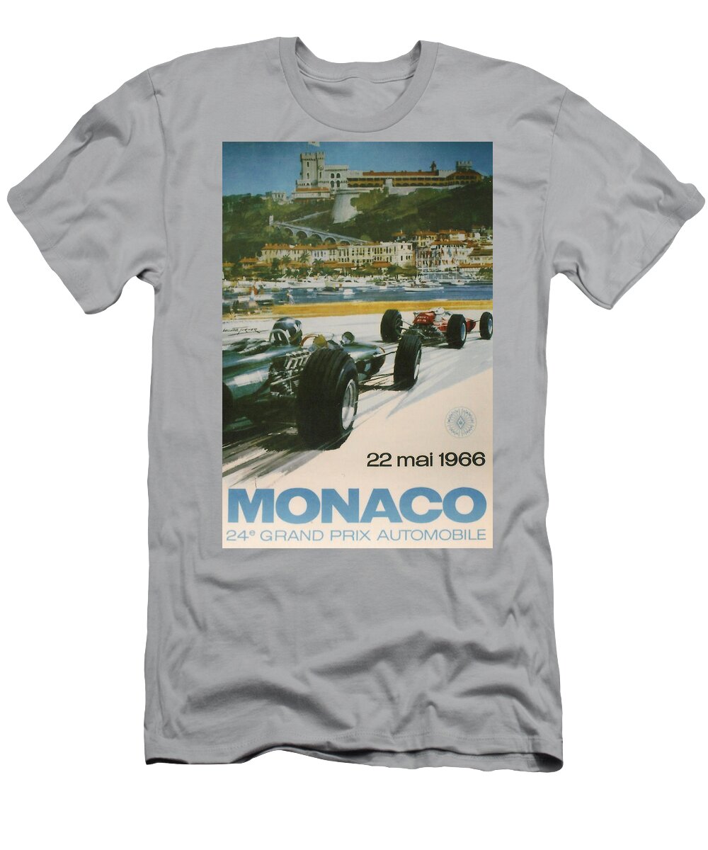 Monaco Grand Prix T-Shirt featuring the digital art 24th Monaco Grand Prix 1966 by Monaco Grand Prix