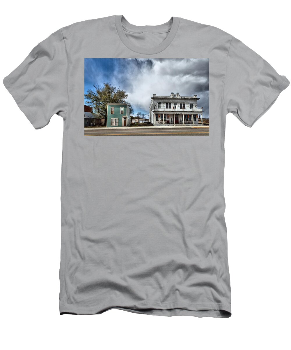 Restoration T-Shirt featuring the photograph Adams Hotel Lavina Montana #3 by Mick Flynn