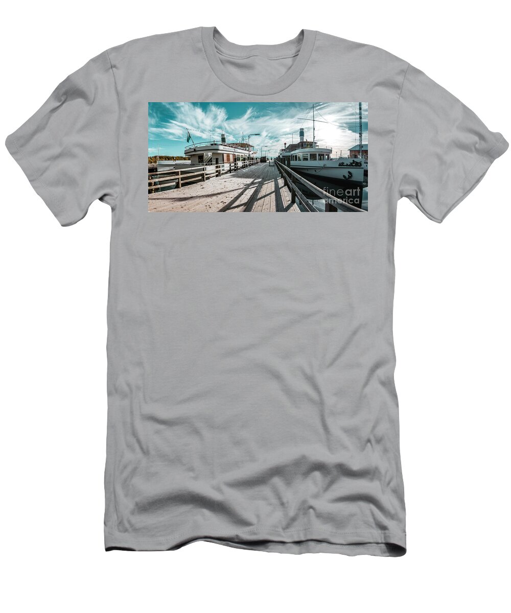 Ammersee T-Shirt featuring the photograph Ammersee fleet #3 by Hannes Cmarits