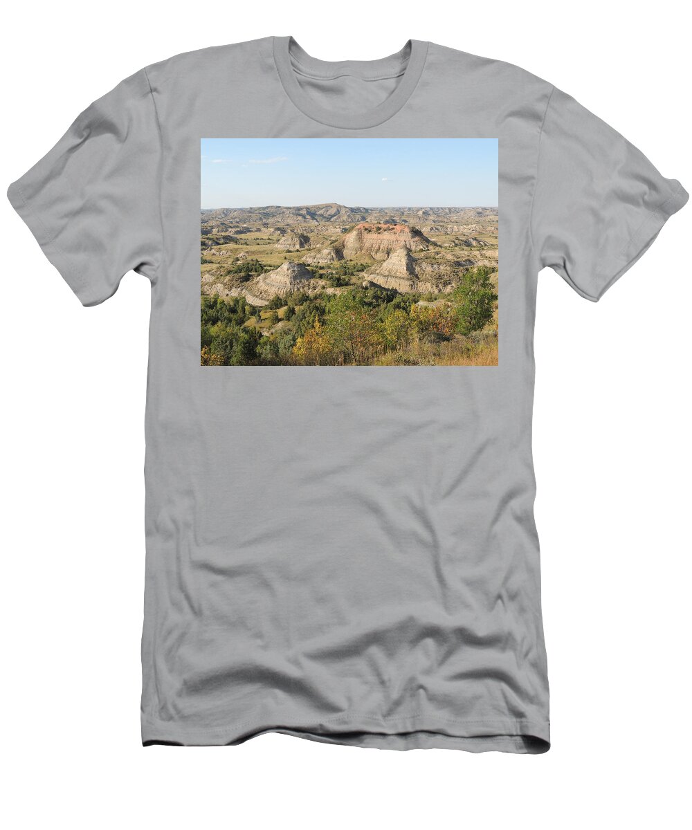 North Dakota T-Shirt featuring the photograph North Dakota Vista TRNP #2 by Andrew Chambers