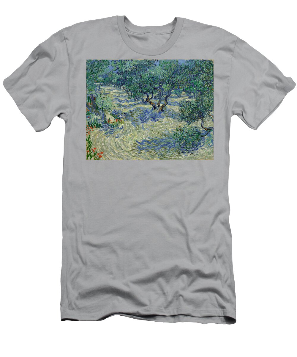 Vincent Van Gogh T-Shirt featuring the painting Olive Orchard #3 by Vincent Van Gogh