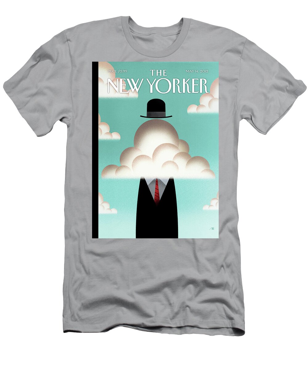 Clouds T-Shirt featuring the painting The Cloud by Bob Staake