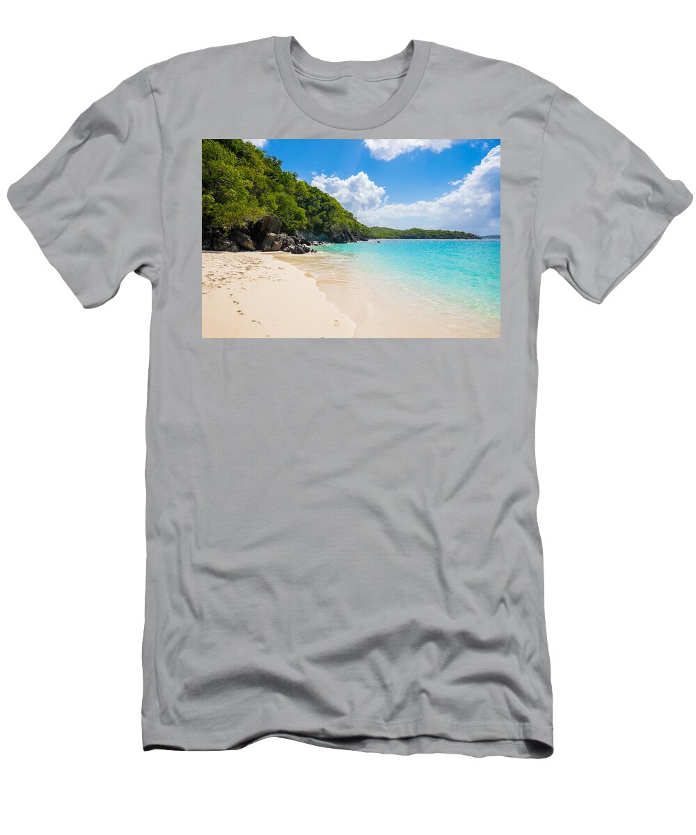 Caribbean T-Shirt featuring the photograph Beautiful Caribbean beach by Raul Rodriguez