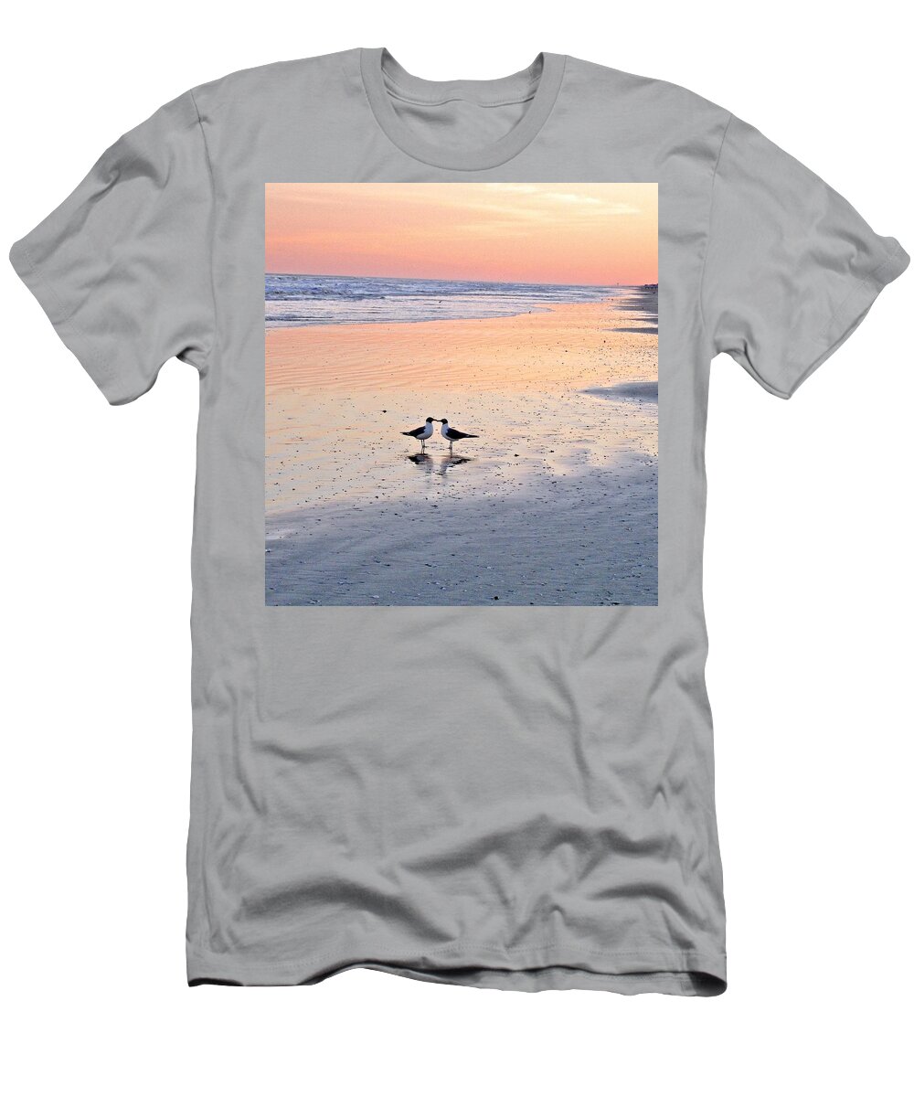 Romance T-Shirt featuring the photograph A Beach Romance by Kristina Deane