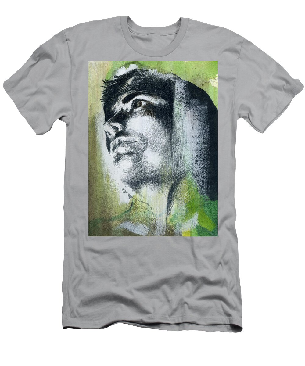 Figurative Art T-Shirt featuring the painting A Boy Named Persistence by Rene Capone