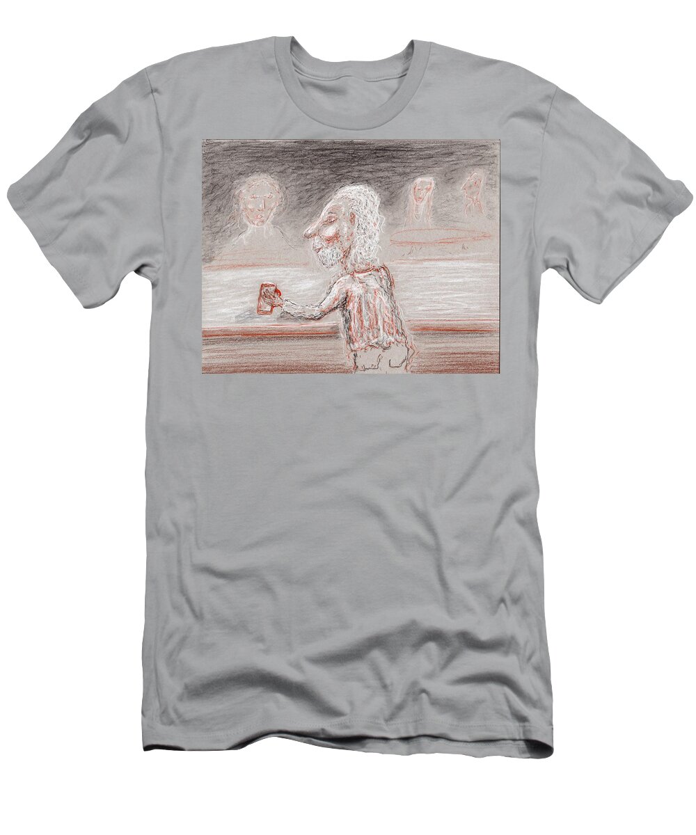 Jim Taylor T-Shirt featuring the drawing A Brew Please by Jim Taylor