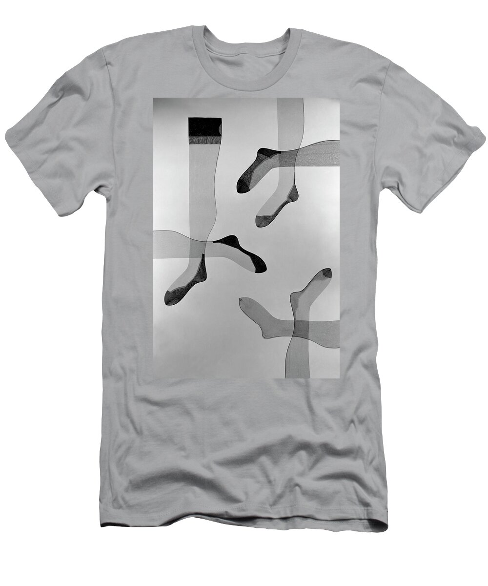 Accessories T-Shirt featuring the photograph A Collage Of Stockings by Herbert Matter