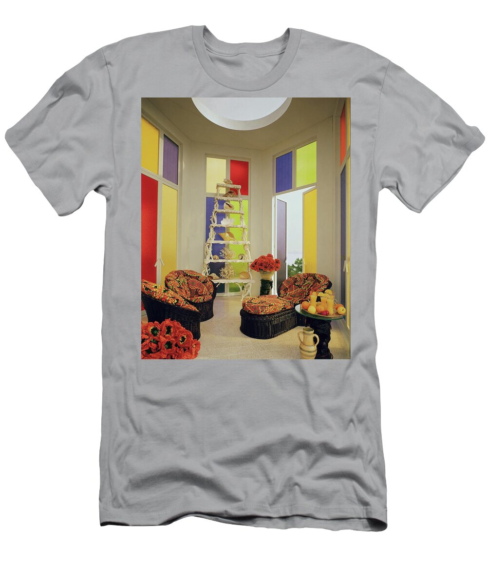 Mallory-tills Inc T-Shirt featuring the photograph A Colorful Living Room by Wiliam Grigsby
