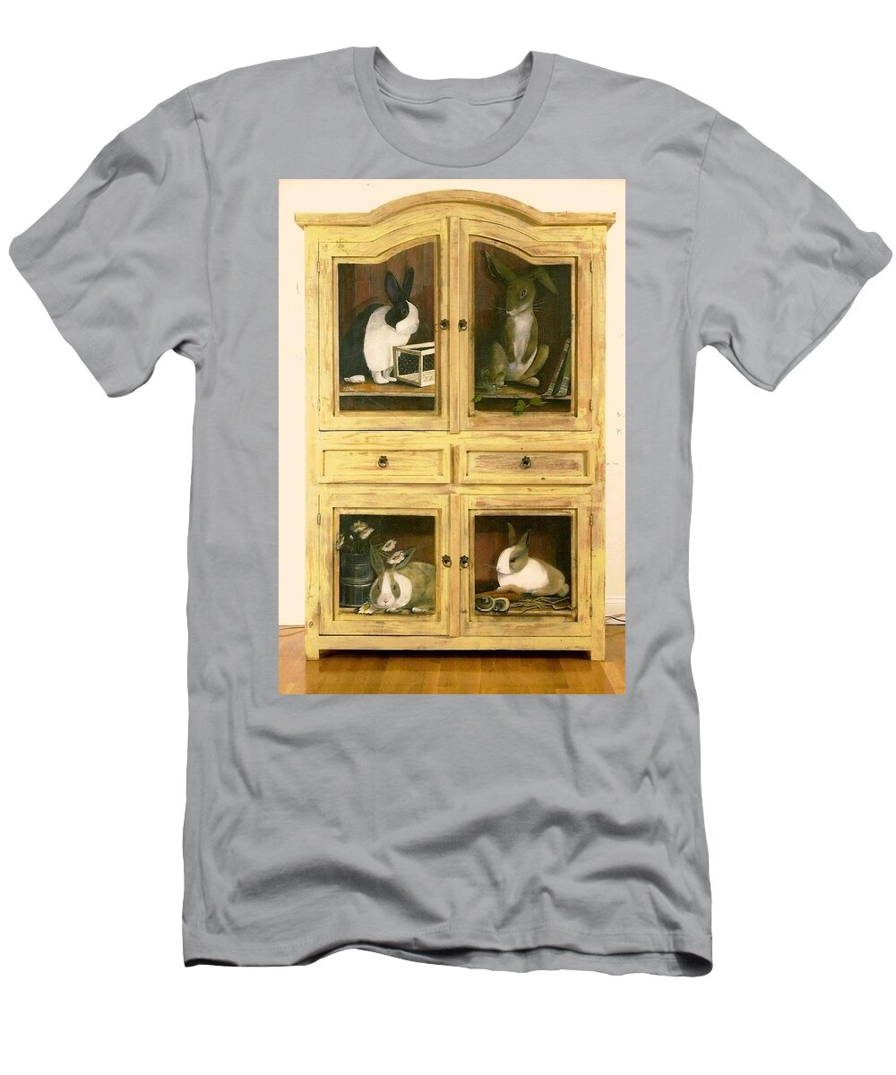 Diane Strain T-Shirt featuring the painting A Home for my Rabbits by Diane Strain