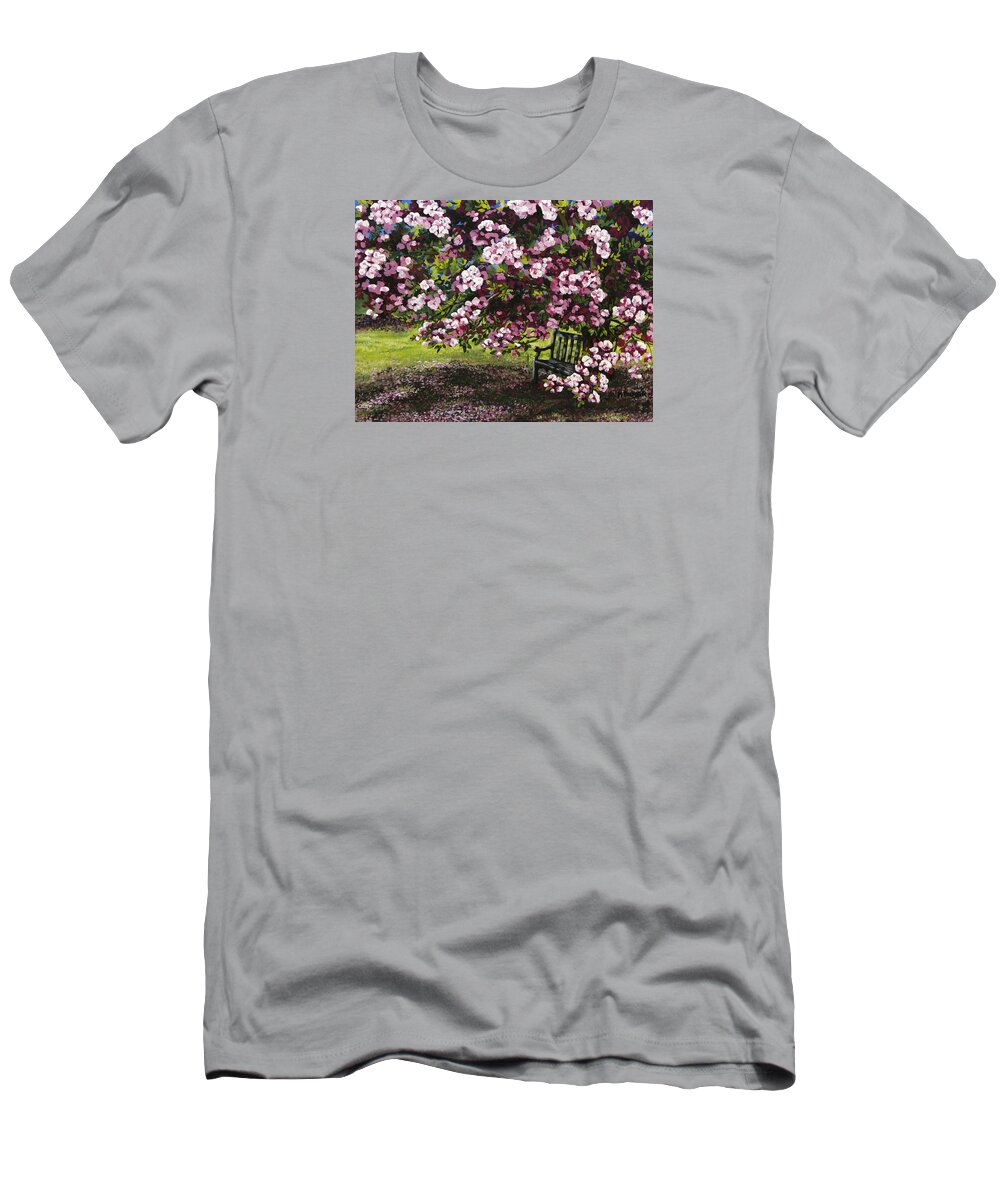 Meditation T-Shirt featuring the painting A Place to Dream by Mary Palmer
