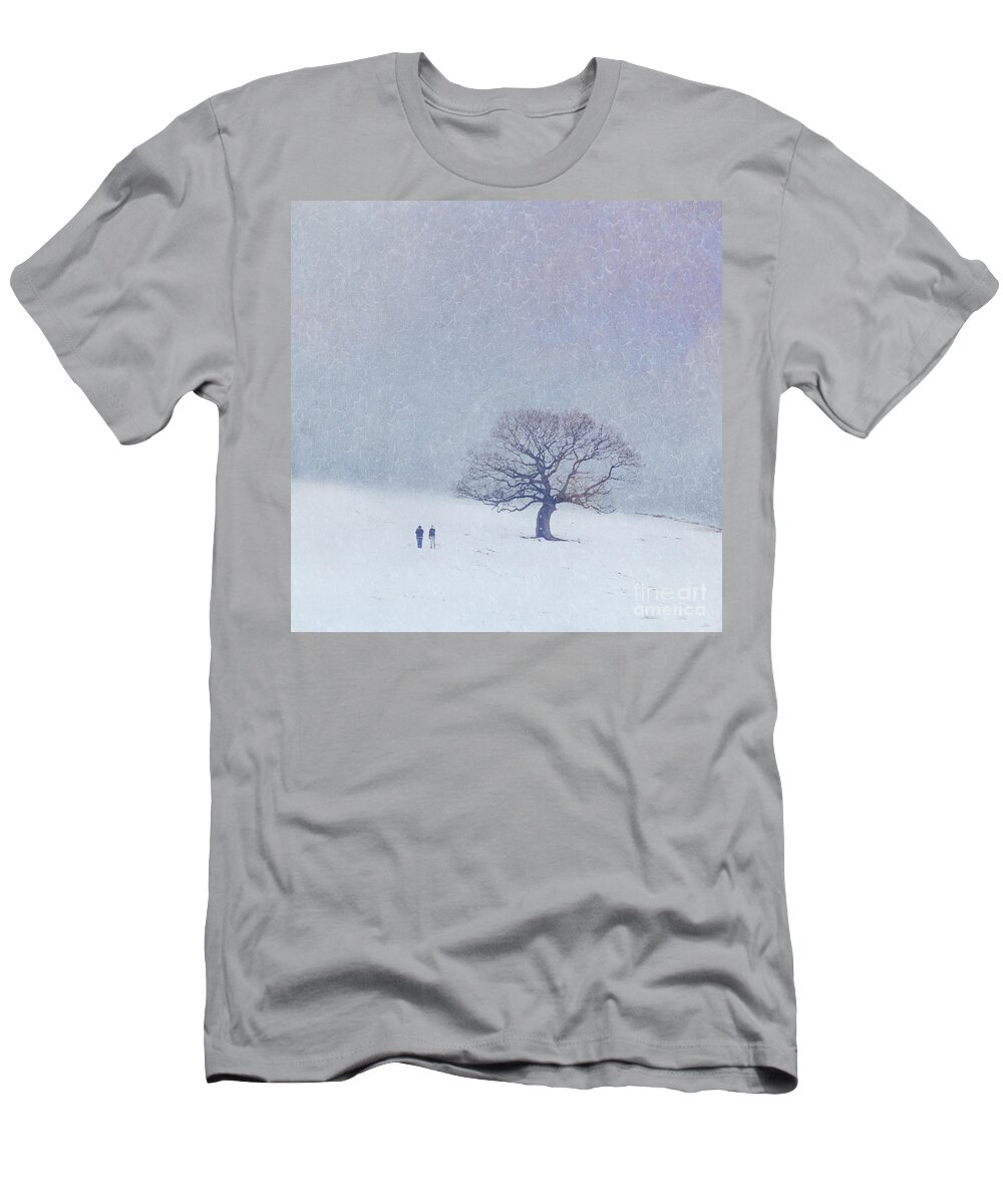Tree T-Shirt featuring the photograph A walk in the snow by Lyn Randle
