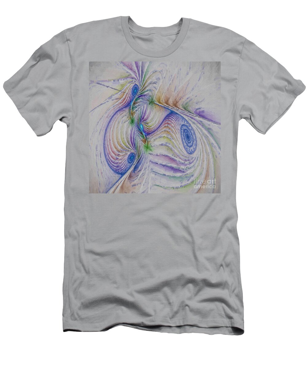 Deborah Benoit T-Shirt featuring the painting Abstract Spiral by Deborah Benoit