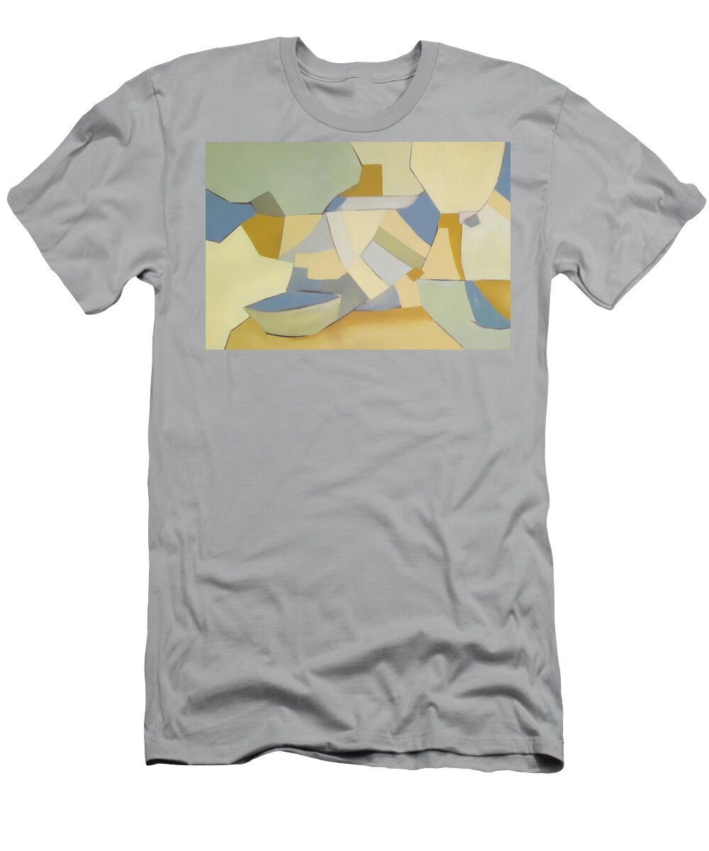 Abstract T-Shirt featuring the painting Abstract Still Life by Patricia Cleasby