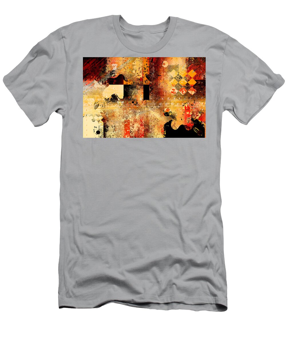 Abstract T-Shirt featuring the digital art Abstracture - 103106046f by Variance Collections