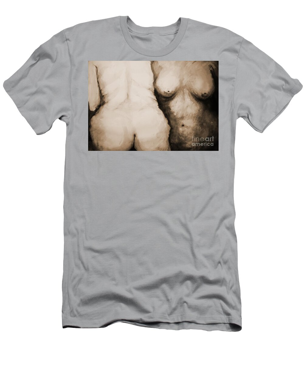 Nudes T-Shirt featuring the painting Acceptance by Rory Siegel