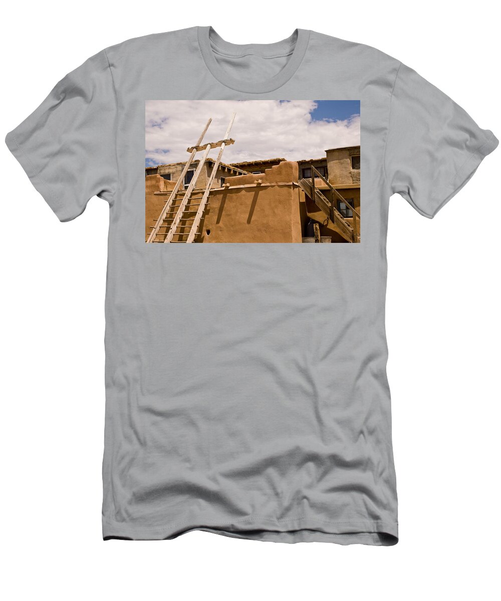 A Building On Acoma Pueblo T-Shirt featuring the photograph Acoma Building by James Gay